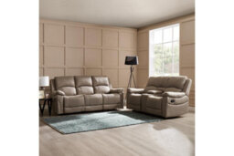 Home Detail Darius 3 Seater Recliner Sofa, Light Brown Air Leather - thumbnail 3