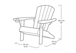 Keter 2 X Alpine Adirondack Chairs Seat Sun Lounger Garden Aqua Teal - thumbnail 6