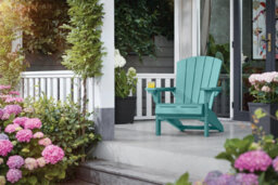 Keter 2 X Alpine Adirondack Chairs Seat Sun Lounger Garden Aqua Teal - thumbnail 2