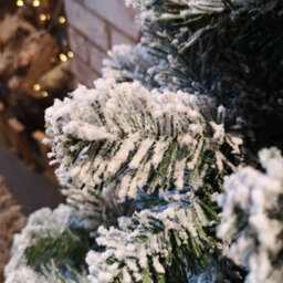 Samuel Alexander Kaemingk 6Ft (180Cm) Flocked Snowy Imperial Pine Hinged Christmas Trees - thumbnail 3