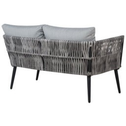 Beliani Garden Lounge Set With Table 4 Seater Preveza Pe Rattan Grey - thumbnail 8