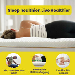 Brightr Sleep Brightr Aurora Deluxe 2 In 1 Memory Foam Mattress Topper Medium Firm Eu Small Single Size - thumbnail 4