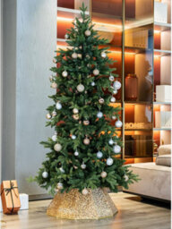 Dazzling Sequin Diamond Christmas Tree Skirt Folding Tree Base Collar Luxurious Sparkling Holiday Decoration Reusable Xmas - thumbnail 3