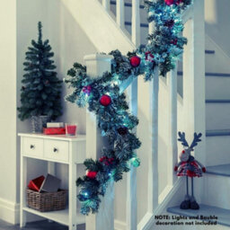 Evre 9Ft, 275Cm Snow Frosted Artificial Christmas Garland, Pine Cone, Berries Branches, Indoor, Wall Hanging Decoration - thumbnail 7