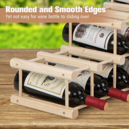 Wooden 36 Bottle Wine Rack Freestanding Wine Holder Modular Wine Storage Shelf - thumbnail 4