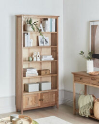 Beliani Bookcase Salton Sassafras Wood 179 Cm Brown - thumbnail 2