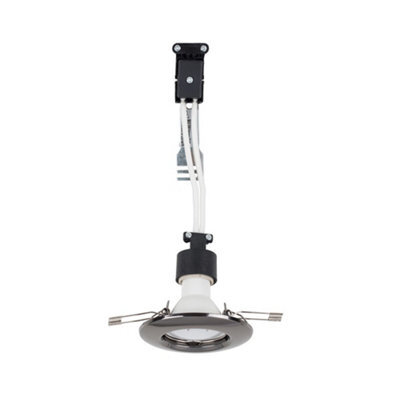 Valuelights Downlight Fixed Black Chrome Ceiling Light Fitting 6 Pack - image 1