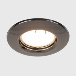 Valuelights Downlight Fixed Black Chrome Ceiling Light Fitting 6 Pack - thumbnail 2