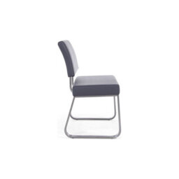 Furniture 48 Alvin Small Grey Faux Leather Bench With Back - thumbnail 2