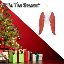 Christmas Tree Decoration Hanging Angel With Glitter And Fur X Red - thumbnail 6