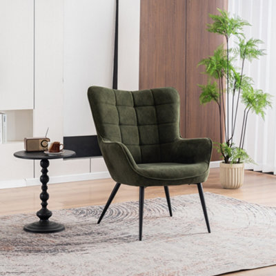 More4Homes Vera Occasional Armchair Living Room Bedroom Modern Velvet Accent Chair (Green) - image 1