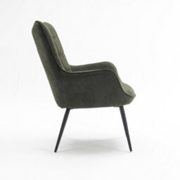 More4Homes Vera Occasional Armchair Living Room Bedroom Modern Velvet Accent Chair (Green) - thumbnail 3