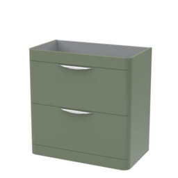 Hudson Reed Components Floor Standing 2 Drawer Unit, 800mm-Satin Green - thumbnail 1