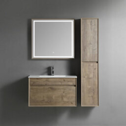 Homestylestore 1500mm Chestnut Wall Mounted Waterproof Bathroom Storage Cabinet - thumbnail 2