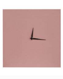 Wyld And Coco Pink Iron Frame Wall Clock 40 X 40 Cm - Minimalist Square Design - thumbnail 1