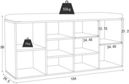 Vcm Shelf Shoe Cabinet Shoe Shelf Hinsol S - thumbnail 5