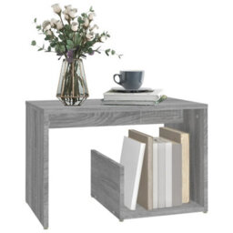 Berkfield Modern Side Table Grey Sonoma 59X36X38 Cm Engineered Wood - thumbnail 3