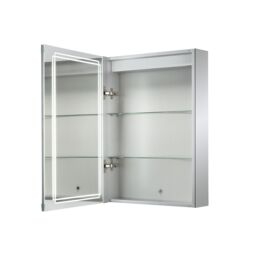 Sensio Harlow Wall-Mounted Illuminated Mirrored Bathroom Cabinet With Shaver Socket (W)500mm (H)700mm - thumbnail 3