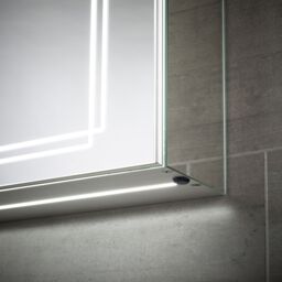 Sensio Harlow Wall-Mounted Illuminated Mirrored Bathroom Cabinet With Shaver Socket (W)500mm (H)700mm - thumbnail 2