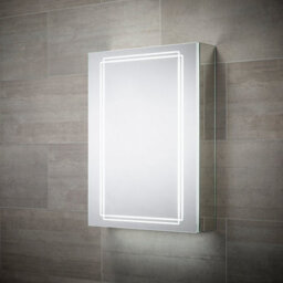 Sensio Harlow Wall-Mounted Illuminated Mirrored Bathroom Cabinet With Shaver Socket (W)500mm (H)700mm - thumbnail 1