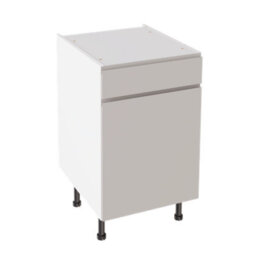 Kitchen Kit Drawerline Base Cabinet 500mm J-Pull - Gloss Light Grey - thumbnail 1