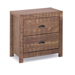 Amani Denver Walnut Pine Single Bed, Storage Drawer And Nightstand Set - thumbnail 3
