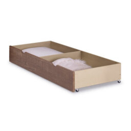 Amani Denver Walnut Pine Single Bed, Storage Drawer And Nightstand Set - thumbnail 4