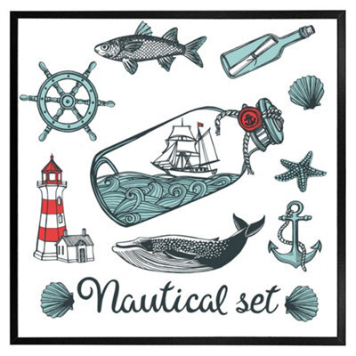 "Andrew Lee Nauticle Items (Picutre Frame) / 16X16"" / Oak" - image 1
