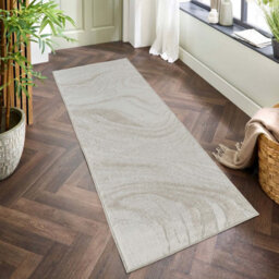 Perla Modern Abstract Action Living Room Area Rug Metallic Sheen Contemporary Hallway Runner Resin-Beige 120X170 Cm - thumbnail 5
