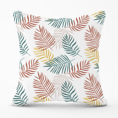 Warren Reed Designer Palm Branches In Natural Colors Outdoor Cushion 45Cm X 45Cm - image 1