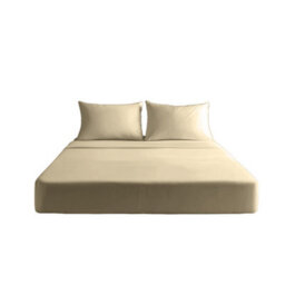 Luxury 200Tc Soft Touch Fitted Sheet Bed Linen 30Cm Extra Deep Skirt Cream - thumbnail 2