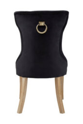Orsina Black Buttoned Dining Chair,button Tufted Accent Chair,upholstered Seat With Wooden Legs,decorative Chair - thumbnail 6