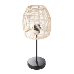 Trueshopping Contrast Rattan Table Lamp With Black Base - thumbnail 6