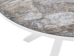 Beliani Garden Dining Table Maletto 120 Cm 120 Cm Glass Dark Grey - thumbnail 6
