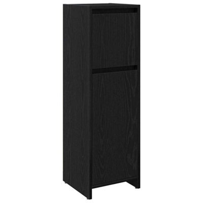 Berkfield Modern Bathroom Cabinet Black Oak 30X30X95 Cm Engineered Wood