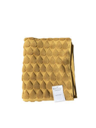 Teardrop Cotton Jacquard Toweling Heavyweight Bath Mat - Ochre - thumbnail 2