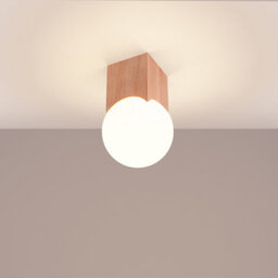 Luminosa Lighting Luminosa Solis Minimalist Ceiling Lamp Natural Wood - thumbnail 3