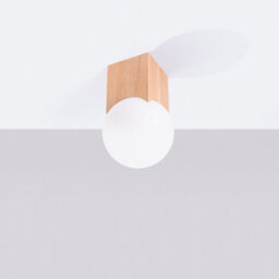 Luminosa Lighting Luminosa Solis Minimalist Ceiling Lamp Natural Wood - thumbnail 2