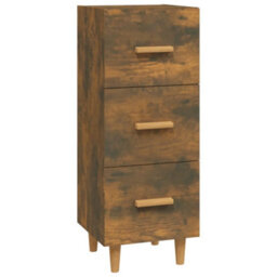Berkfield Sideboard Smoked Oak 34.5X34X90 Cm Engineered Wood - thumbnail 2