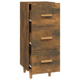 Berkfield Sideboard Smoked Oak 34.5X34X90 Cm Engineered Wood - thumbnail 6