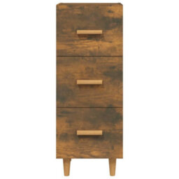 Berkfield Sideboard Smoked Oak 34.5X34X90 Cm Engineered Wood - thumbnail 5