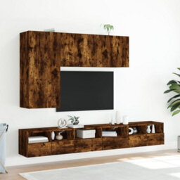 Walplus Tv Wall Cabinet Smoked Oak 60X30X30 Cm Engineered Wood - thumbnail 4