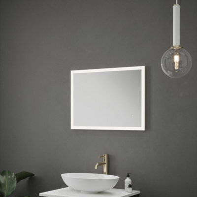 FNX Bathrooms Helsinki Led Bathroom Mirror With Anti-Fog Demister, Ip44 Rated & Diffused 4000K Natural White Light, 500X700mm - image 1