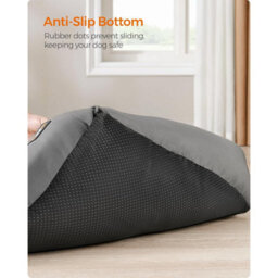 Dog Sofa Bed, Comfortable Raised Pet Bed With Reversible Cushion And Anti-Slip Bottom, Dove Grey And Sand Beige - thumbnail 4