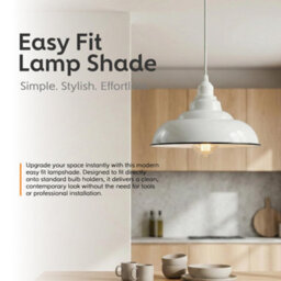 White Ceiling Light Shade With Black Line, Modern Metal Pendant Lampshade For Bedroom Living Room Kitchen Hallway - thumbnail 2
