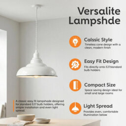 White Ceiling Light Shade With Black Line, Modern Metal Pendant Lampshade For Bedroom Living Room Kitchen Hallway - thumbnail 7