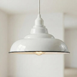 White Ceiling Light Shade With Black Line, Modern Metal Pendant Lampshade For Bedroom Living Room Kitchen Hallway