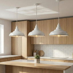 White Ceiling Light Shade With Black Line, Modern Metal Pendant Lampshade For Bedroom Living Room Kitchen Hallway - thumbnail 8