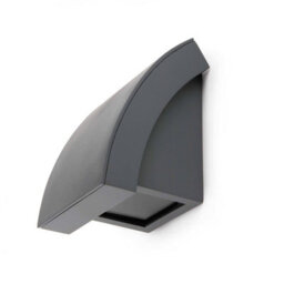 Luminosa Lighting Luminosa Proa 1 Light Outdoor Wall Light Dark Grey Ip44, Gu10 - thumbnail 1