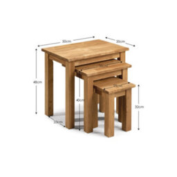 Oakham Kirkhaven Nest Of 3 Tables In Oak - thumbnail 3